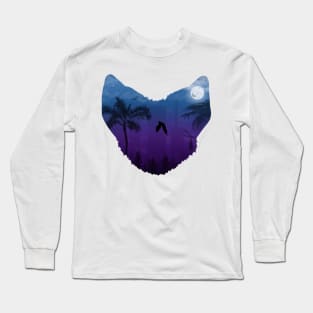 CITY NIGHTLIFE BAT (SILHOUETTE) Long Sleeve T-Shirt